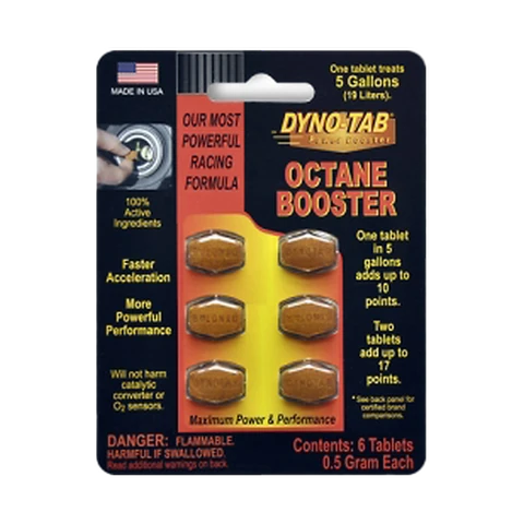 نمای جلوی رسمی بسته قرص اکتان داینو‌تب HP Octane Booster مدل 45456